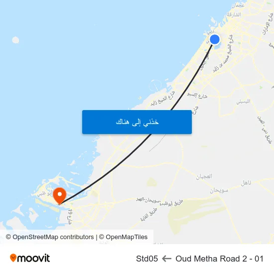 Oud Metha Road 2 - 01 to Std05 map