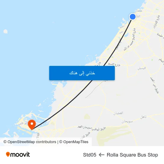 Rolla Square Bus Stop to Std05 map