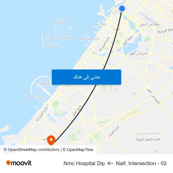 Naif, Intersection - 02 to Nmc Hospital Dip map