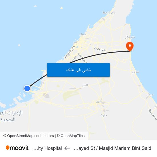 Sultan Bin Zayed St / Masjid Mariam Bint Said to Maternity Hospital map