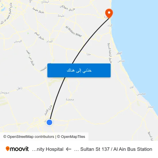 Zayed Ibn Sultan St 137 / Al Ain Bus Station to Maternity Hospital map
