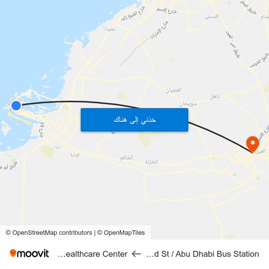 Hazaa Bin Zayed St /  Abu Dhabi Bus Station to Al Khabisi Healthcare Center map