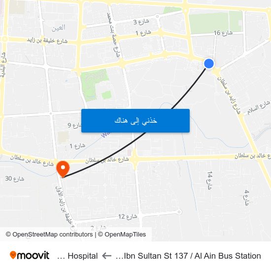 Zayed Ibn Sultan St 137 / Al Ain Bus Station to Nmc Hospital map