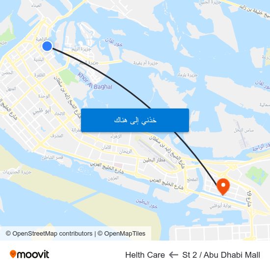 St 2 / Abu Dhabi Mall to Helth Care map