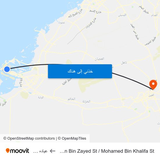 Sultan Bin Zayed St / Mohamed Bin Khalifa St to عياده هيلي map