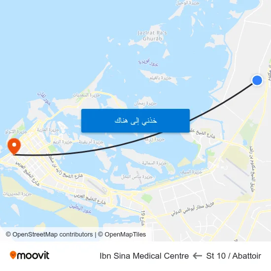 St 10 / Abattoir to Ibn Sina Medical Centre map