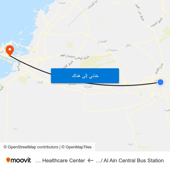 Service Rd  / Al Ain Central Bus Station to Zafaranah Healthcare Center map