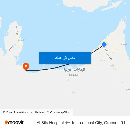 International City, Greece - 01 to Al Sila Hospital map