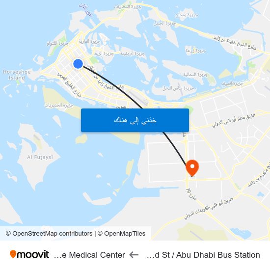 Hazaa Bin Zayed St /  Abu Dhabi Bus Station to Prime Care Medical Center map