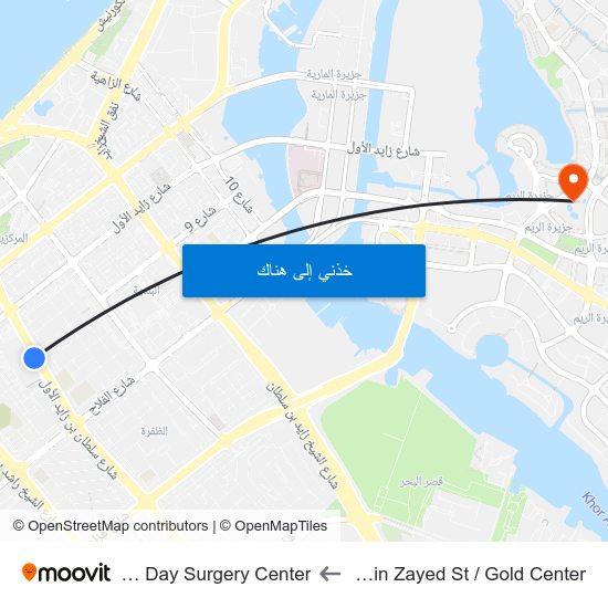 Sultan Bin Zayed St / Gold Center to Burjeel Day Surgery Center map