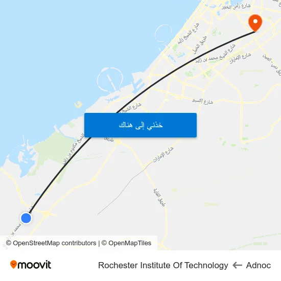 Adnoc to Rochester Institute Of Technology map
