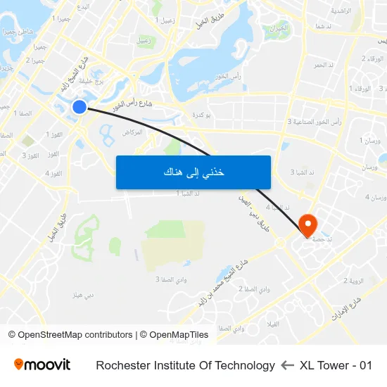 XL Tower - 01 to Rochester Institute Of Technology map