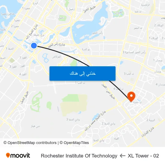 XL Tower - 02 to Rochester Institute Of Technology map
