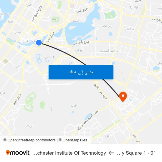 Bay Square 1 - 01 to Rochester Institute Of Technology map