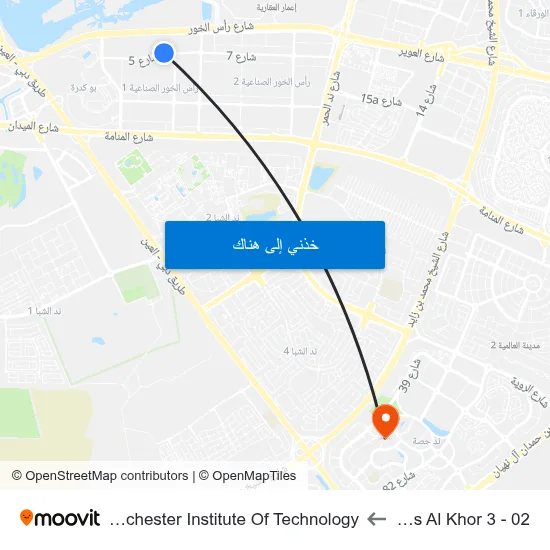 Ras Al Khor 3 - 02 to Rochester Institute Of Technology map