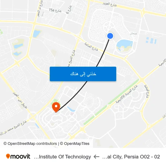 International City, Persia O02 - 02 to Rochester Institute Of Technology map