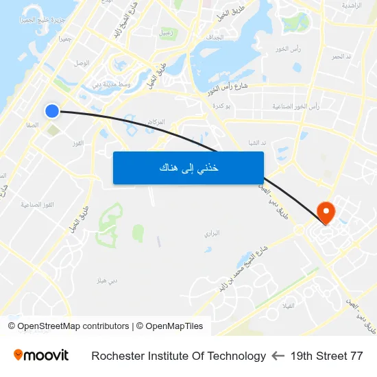 19th Street 77 to Rochester Institute Of Technology map