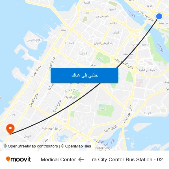 Deira City Center Bus Station - 02 to Nlv Medical Center map