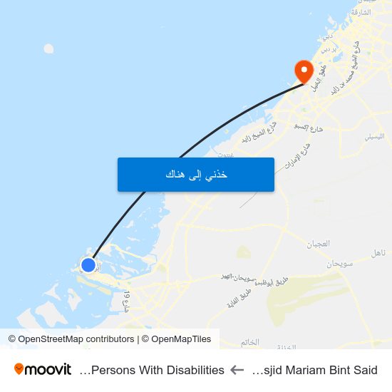 Sultan Bin Zayed St / Masjid Mariam Bint Said to Al Noor Training Centre For Persons With Disabilities map