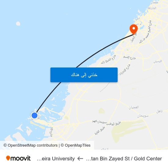 Sultan Bin Zayed St / Gold Center to Jumeira University map