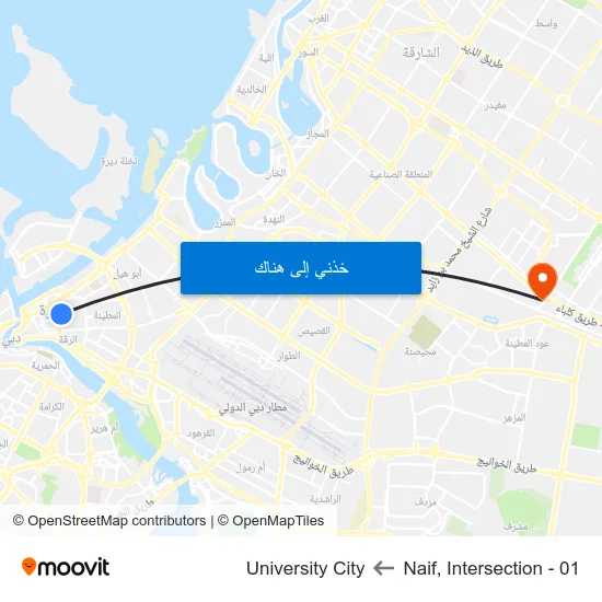 Naif, Intersection - 01 to University City map