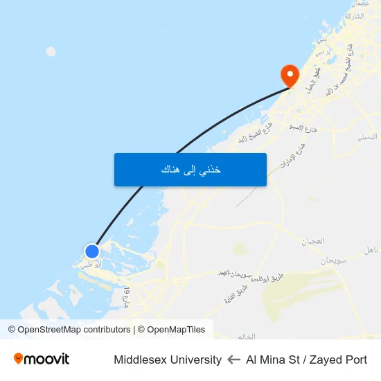 Al Mina St / Zayed Port to Middlesex University map