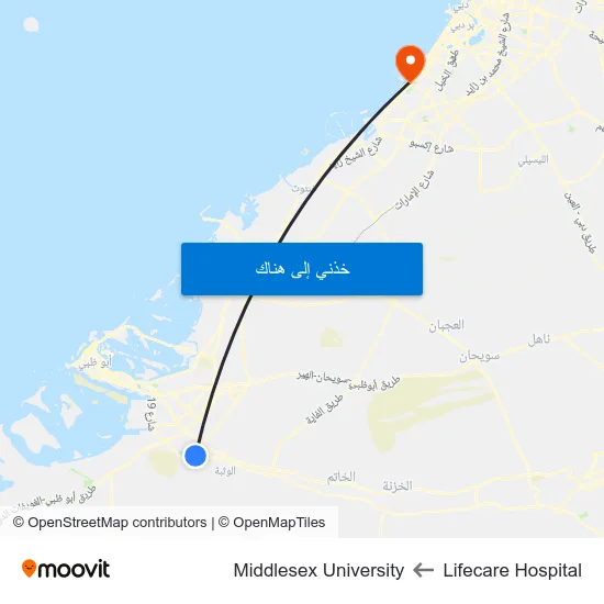 Lifecare Hospital to Middlesex University map
