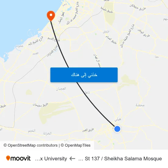 Zayed Ibn Sultan St 137 / Sheikha Salama Mosque to Middlesex University map