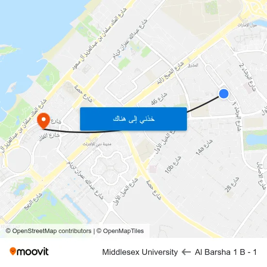 Al Barsha 1  B - 1 to Middlesex University map