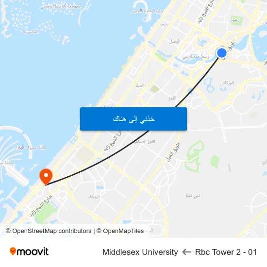 Rbc Tower 2 - 01 to Middlesex University map