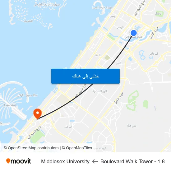 8 Boulevard Walk Tower - 1 to Middlesex University map