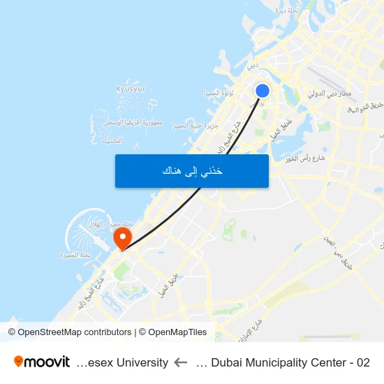 Karama, Dubai Municipality Center - 02 to Middlesex University map