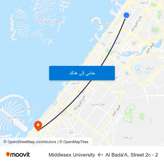 Al Bada'A, Street 2c - 2 to Middlesex University map