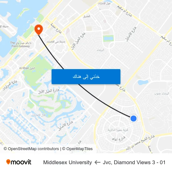 Jvc, Diamond Views 3 - 01 to Middlesex University map
