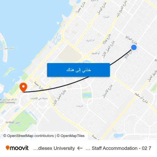 7 Up Staff Accommodation - 02 to Middlesex University map