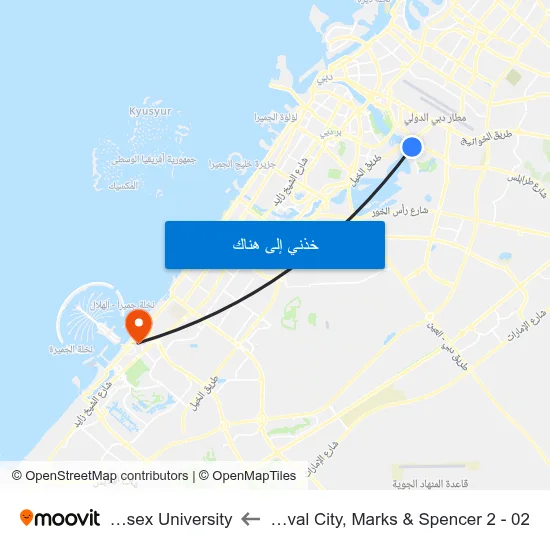 Dubai Festival City, Marks & Spencer 2 - 02 to Middlesex University map