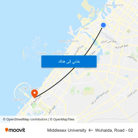 Wuhaida, Road - 02 to Middlesex University map