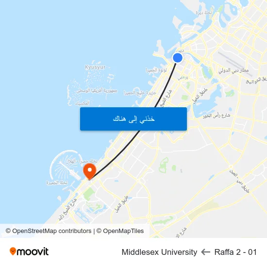 Raffa 2 - 01 to Middlesex University map