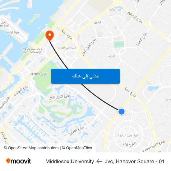 Jvc, Hanover Square - 01 to Middlesex University map