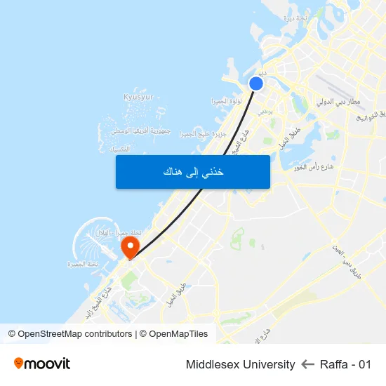 Raffa - 01 to Middlesex University map