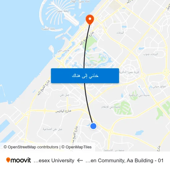 The Green Community, Aa Building - 01 to Middlesex University map