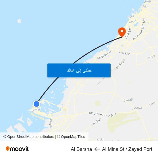Al Mina St / Zayed Port to Al Barsha map
