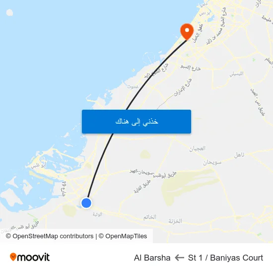 St 1 / Baniyas Court to Al Barsha map