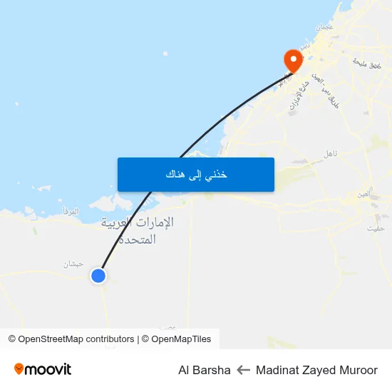 Madinat Zayed Muroor to Al Barsha map