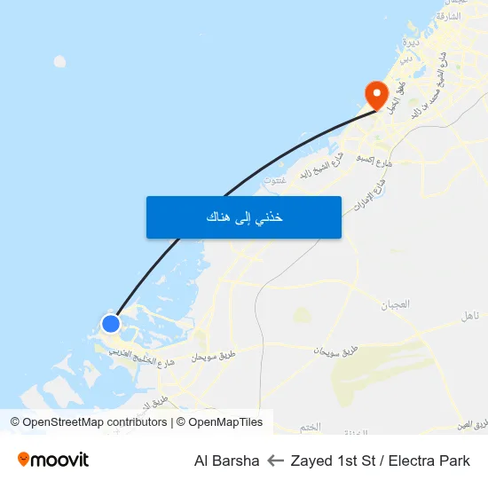 Zayed 1st St / Electra Park to Al Barsha map