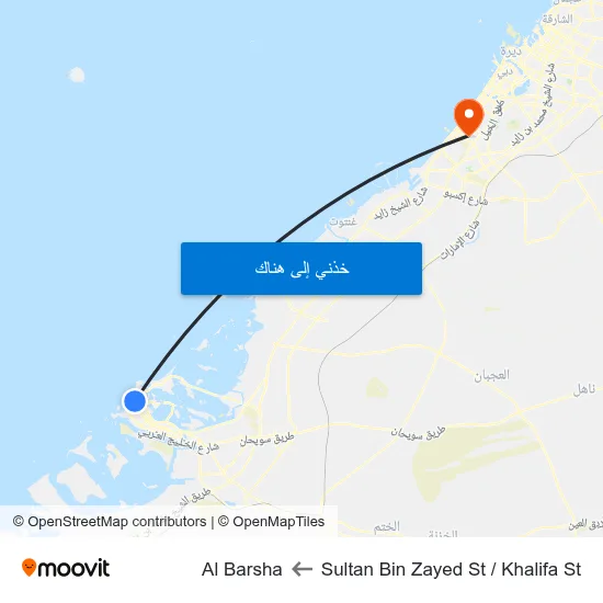 Sultan Bin Zayed St / Khalifa St to Al Barsha map