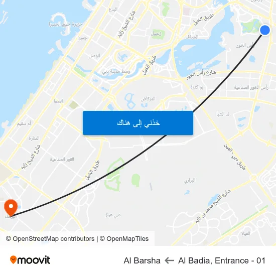 Al Badia, Entrance - 01 to Al Barsha map