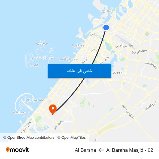 Al Baraha Masjid - 02 to Al Barsha map