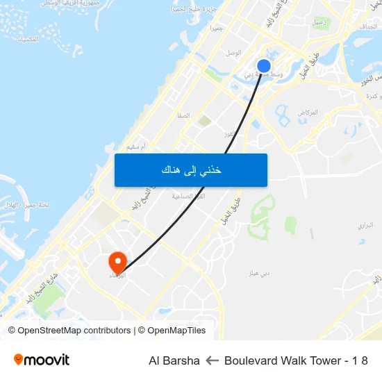 8 Boulevard Walk Tower - 1 to Al Barsha map