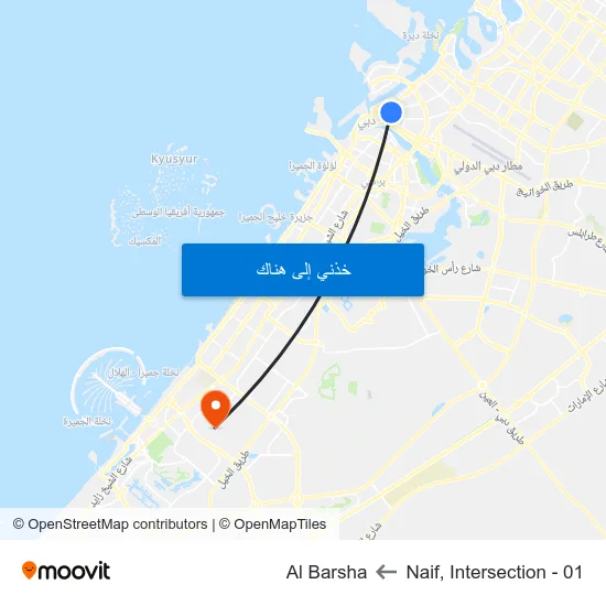 Naif, Intersection - 01 to Al Barsha map